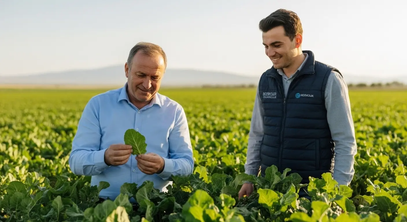 Bezirciler bitki gelişim ürünleri ile verimini artıran Konyalı çiftçi